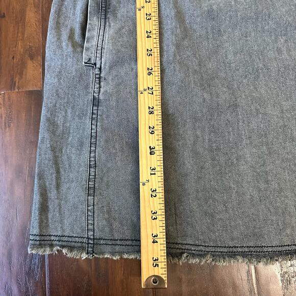 NATURAL LIFE JJ Jumper Dress Gray Denim Sleeveless Mini Frayed NWT - Picture 12 of 12
